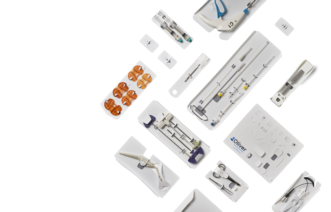 Individuell gestaltete medizinische CleanCut HDPE-Karten | Oliver Healthcare Packaging