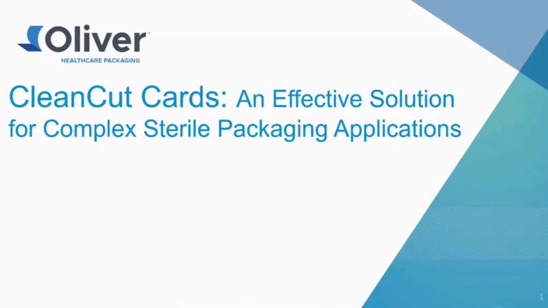 CleanCut Cards for Complex Sterile Packaging